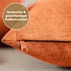Close-up of an orange cushion showing the zipper detail. Anteprima dell’immagine prodotto