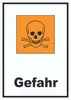 Schild Gefahrensymbol giftig Gefahr Totenkopf hochkant A5 Produktbild-Vorschau 1
