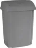 A gray plastic trash can with a flip-top lid, shown against a white background. Náhled obrázku produktu