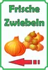Verkaufsschild Schild Zwiebeln Hochkant mit Pfeil links A3 Produktbild-Vorschau 1