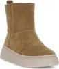 A single brown boot with a thick beige sole is shown against a white background. Voir les images du produit