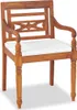 A single wooden chair with a white cushion, shown from a 3/4 angle against a white background. Náhled obrázku produktu