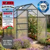 BRAST Gewächshaus Aluminium mit Fundament | 190x190x195cm | Produktbild-Vorschau 1
