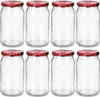 8x Einmachgläser 900 ml mit Schraubdeckel TO 82 – große Produktbild-Vorschau 1