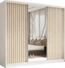 Masseno Schiebetürenschrank LAMELLO 240 cm Kleiderschrank Produktbild-Vorschau 1
