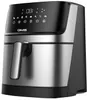 Heißluftfritteuse Airfryer ohne Öl - Silber/Schwarz, XXL Produktbild-Vorschau 1