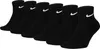 A group of six black Nike socks are arranged in a row on a white background. Anteprima dell’immagine prodotto