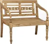 A wooden bench on a white background. Produktbild-Vorschau