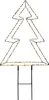 LED Gartenstecker Weihnachtsbaum Outdoor 40cm Metall Produktbild-Vorschau 2