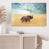 DEQORI Glasbild Echtglas 90x60 cm 'Goldene Wildnis' Produktbild-Vorschau 4