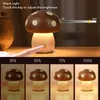 Stolná lampa Mushroom LED – drevo, teplé svetlo, plynule Náhľad obrázku produktu 7