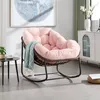 Fauteuil à bascule d'extérieur en rotin avec coussin et Voir les images du produit 2
