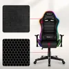 A gaming chair with RGB lighting, shown with close-up material samples. Anteprima dell’immagine prodotto