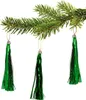 10  Lamettini Grün Lametta Anhänger Weihnachtsanhänger Produktbild-Vorschau 1