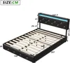 Łóżko tapicerowane ProximaX 140x200 cm z LED i USB | łóżko Podgląd zdjęcia produktu 6