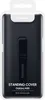 A product shot of a black Samsung standing cover for a Galaxy A80 phone, presented in its retail packaging. Anteprima dell’immagine prodotto