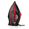 A black and red steam iron positioned diagonally on a white background. Produktbild-Vorschau