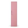 A tall, narrow, single-door pink metal cabinet. Podgląd zdjęcia produktu