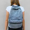 Hellblau Vintage Jeansrucksack für Jugendliche, marmoriert, Produktbild-Vorschau 1