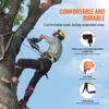 A person is climbing a tree using climbing spikes and safety gear. Podgląd zdjęcia produktu