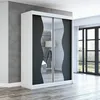 Schwebetürenschrank, 2-türig Schrank mit Spiegel! Moderne Produktbild-Vorschau 1