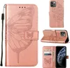 iPhone 11 Pro Hülle, Schmetterling Prägung Flip Leder Produktbild-Vorschau 1