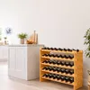 Półka na wino Relaxdays, na 45 butelek, bambus, wymiary: 68 Podgląd zdjęcia produktu 3