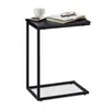 Table d'appoint Relaxdays noire, structure métallique, Voir les images du produit 1