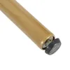Close-up of the bottom of a golden table leg with a gray adjustable foot. Anteprima dell’immagine prodotto