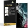 A product box for an anti-spy screen protector is shown next to a smartphone with a screen protector applied. Produktbild-Vorschau