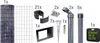 A collection of fence components and accessories, including a roll of wire mesh, posts, clips, and stakes. Anteprima dell’immagine prodotto