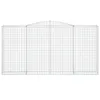 Gabionen mit Hochbogen 7 Stk. 400x50x200/220cm Verzinktes Produktbild-Vorschau 4