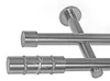 BASIT® Gardinenstange Set Edelstahl Look Metall Ø 19mm zur Produktbild-Vorschau 1