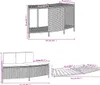 vidaXL Whirlpool-Umrandung Grau Poly Rattan und Massivholz Produktbild-Vorschau 8
