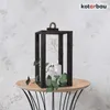 KOTARBAU® Dřevěná lucerna černá 20 x 20 x 34,5 cm Zahradní Náhled obrázku produktu 7