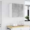A kitchen wall cabinet with a concrete gray finish is mounted on a white wall. Anteprima dell’immagine prodotto