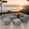 tectake® Rattan Lounge Lignano für 4 bis 5 Personen Produktbild-Vorschau 7