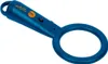 A blue metal detector with an orange logo and text on a white background. Produktbild-Vorschau