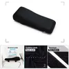 A collage of product images showcasing armrest pads for chairs. The main image shows a single black armrest pad. Other images highlight features like 'Cushion cloth Mesh cloth' and 'Bandage New Velcro', and an illustration of the armrest pads on a chair. Náhled obrázku produktu