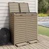 vidaXL Zewnętrzny kosz na śmieci Jasnobrązowy 78x41x86 cm Podgląd zdjęcia produktu 2