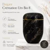 Bio Urne für Asche Schwarz Gold – Biologisch Abbaubare Produktbild-Vorschau 3
