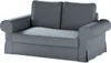 Dekoria Bezug für Backabro 2-Sitzer Sofa ausklappbar, grau, Produktbild-Vorschau 1