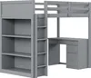 Sweiko Lit mezzanine 90 X 200 cm avec armoires de rangement Voir les images du produit 4