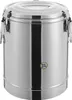 A stainless steel insulated bucket with a lid and latches. Podgląd zdjęcia produktu