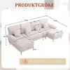 okwish Modernes Ecksofa mit LED Ambientebeleuchtung & der Produktbild-Vorschau 6