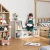 HOMCOM Bibliothèque banc 2 en 1 avec 5 compartiments de Voir les images du produit 8