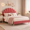 INONEFT, cama tapizada de matrimonio, 140x200 cm, cama Vista previa de la imagen del producto 1