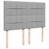Boxspringbett mit Matratze Hellgrau 140x190 cm Stoff Produktbild-Vorschau 7