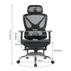 SevenComfort Sedia da ufficio ergonomica  con poggiapiedi Anteprima dell’immagine prodotto 3