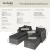 tectake® Aluminium Rattan Lounge San Domino wetterfest und Produktbild-Vorschau 5